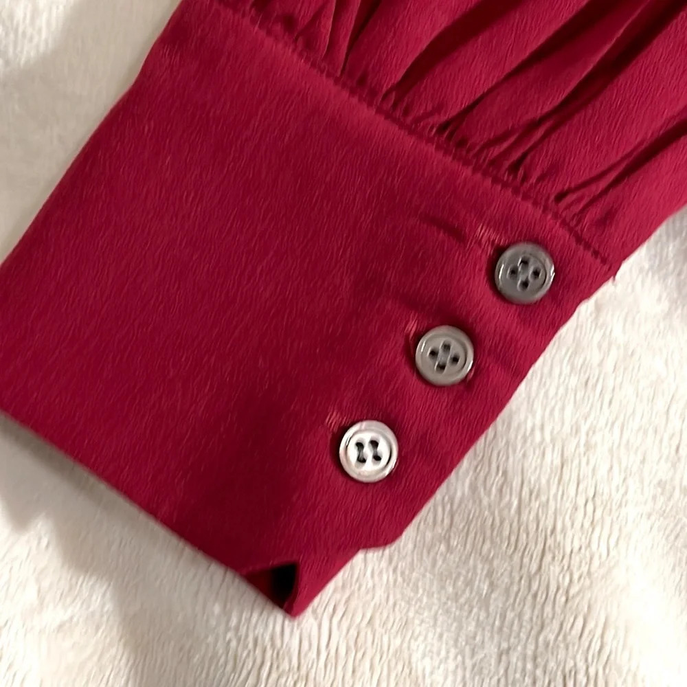 RILEY & RAE Camille Tie-neck Blouse, Created For Macy's In Heritage Red XS - Picture 6 of 12